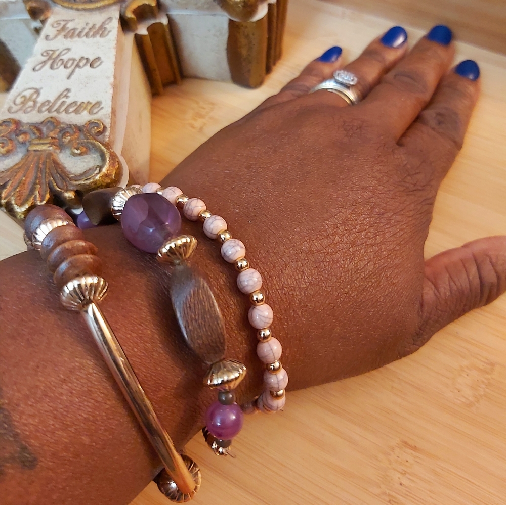 Stunning Boho Stretch Bracelet Stack - image 3